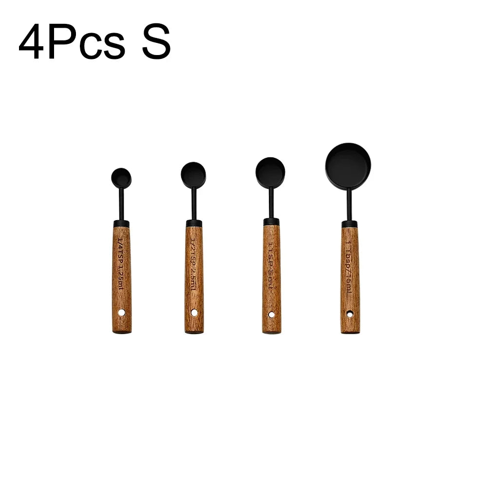 Set doseur café complet — Tasses + cuillères inox bois