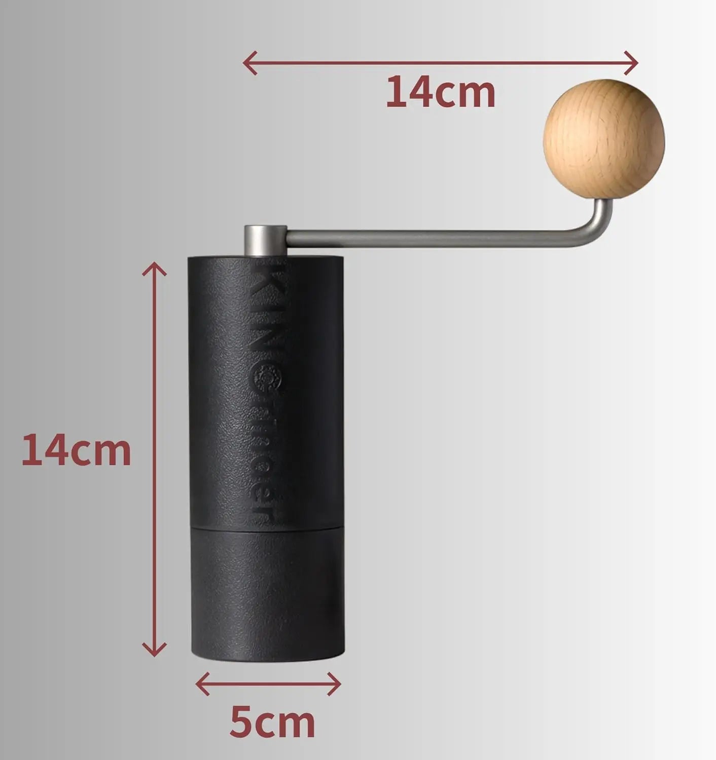 KINGrinder P0 P2 — Moulin à café manuel léger 25 g