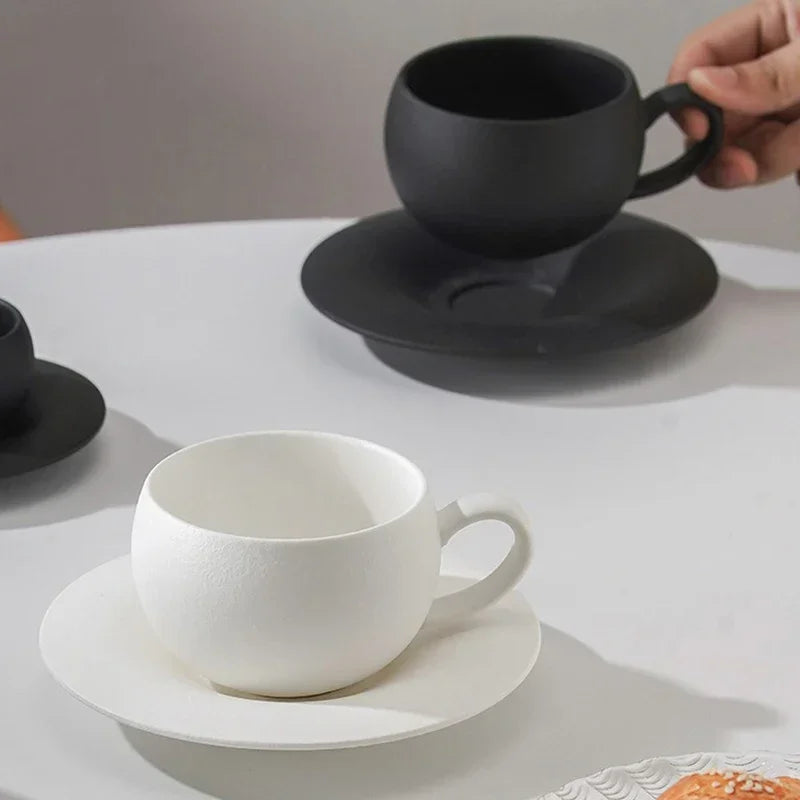 Tasse à café céramique japonaise — 110 / 280 ml + soucoupe