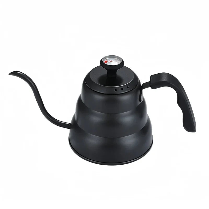 Bouilloire col de cygne 1 L — Inox + thermomètre intégré