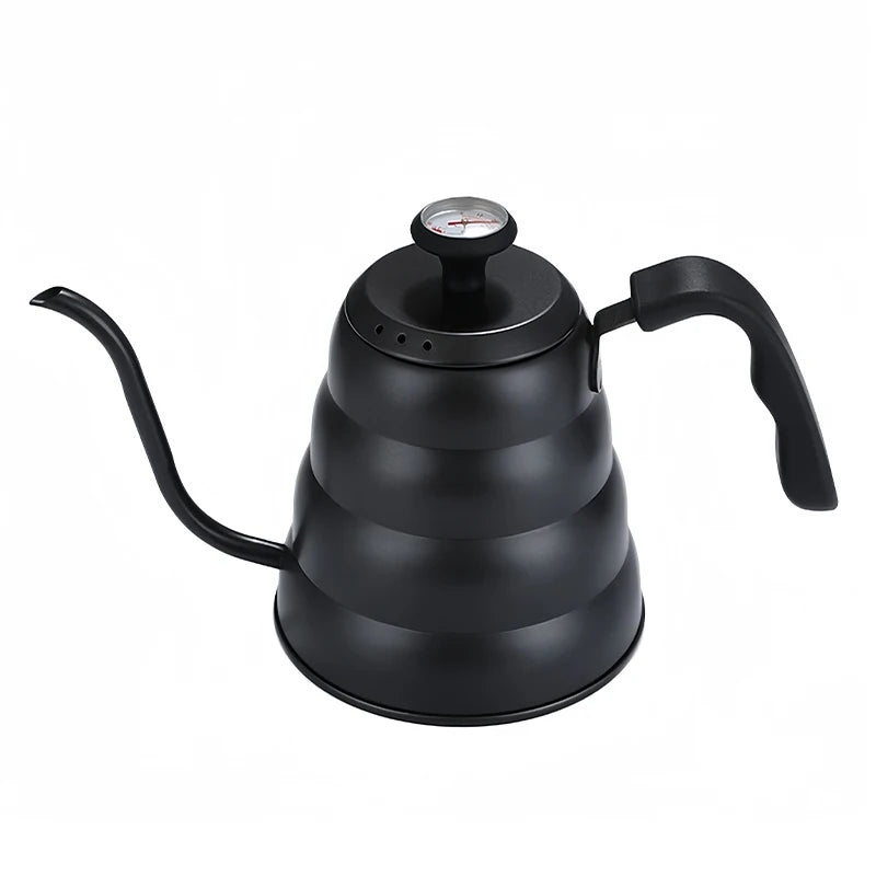 Bouilloire col de cygne 1 L — Inox + thermomètre intégré