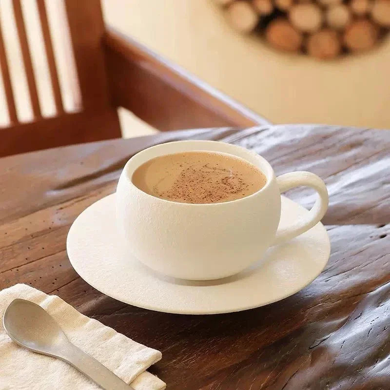 Tasse à café céramique japonaise — 110 / 280 ml + soucoupe