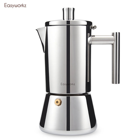 Easyworkz Diego — Cafetière Moka inox 304 moderne