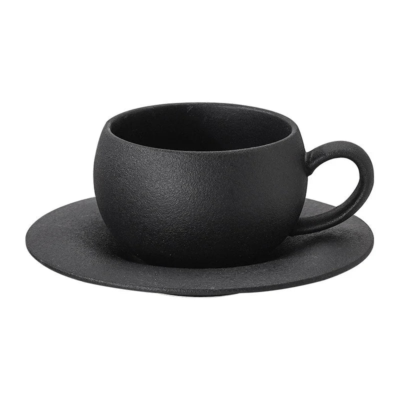 Tasse à café céramique japonaise — 110 / 280 ml + soucoupe