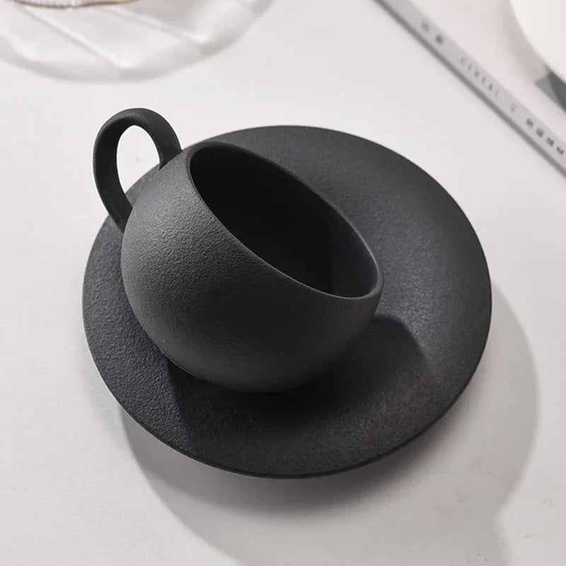Tasse à café céramique japonaise — 110 / 280 ml + soucoupe
