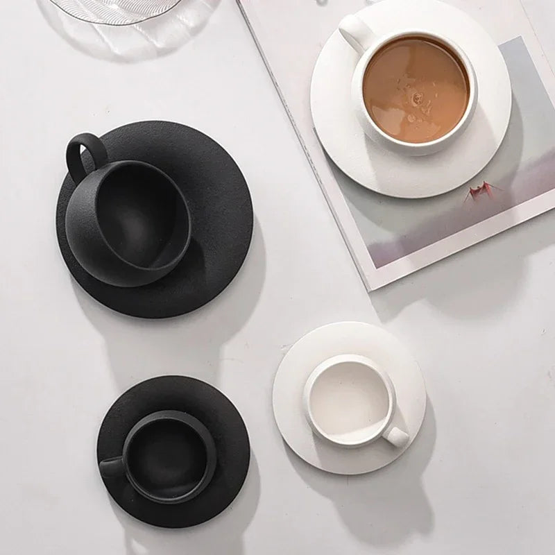 Tasse à café céramique japonaise — 110 / 280 ml + soucoupe