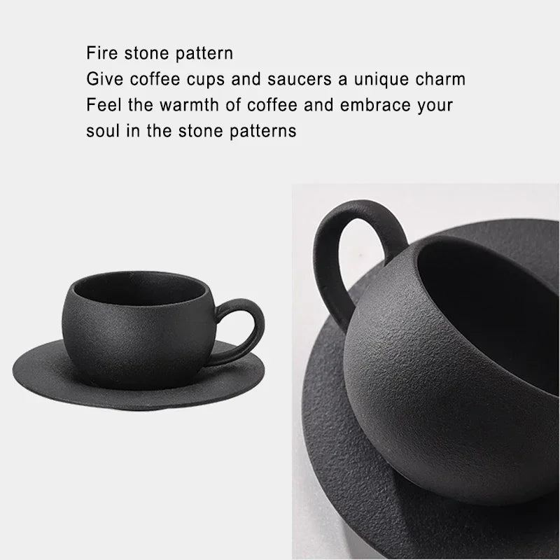 Tasse à café céramique japonaise — 110 / 280 ml + soucoupe
