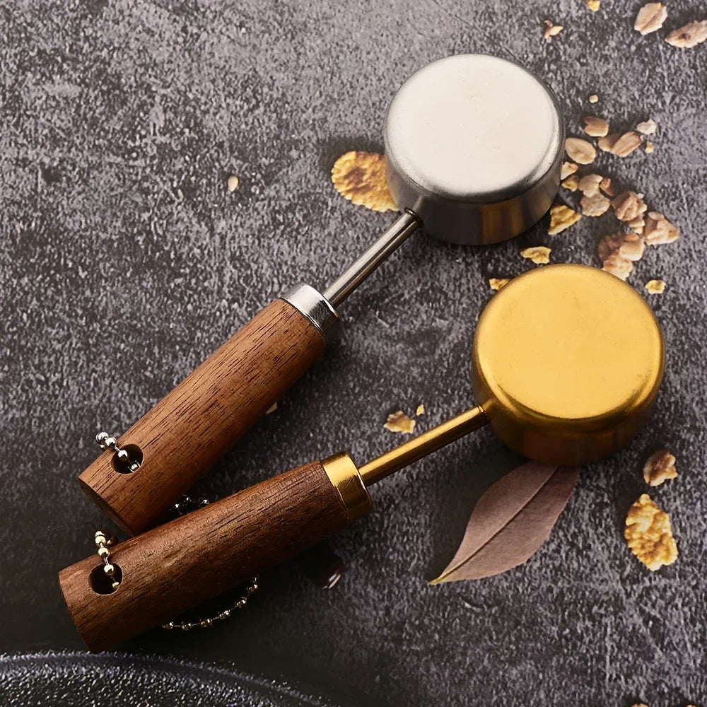Set doseur café complet — Tasses + cuillères inox bois